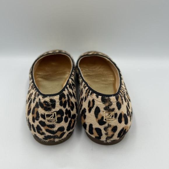 Sperry‎ Top Sider Ballet Flats 7M Leopard Print Leather Glitter Cap Toe - Picture 5 of 8